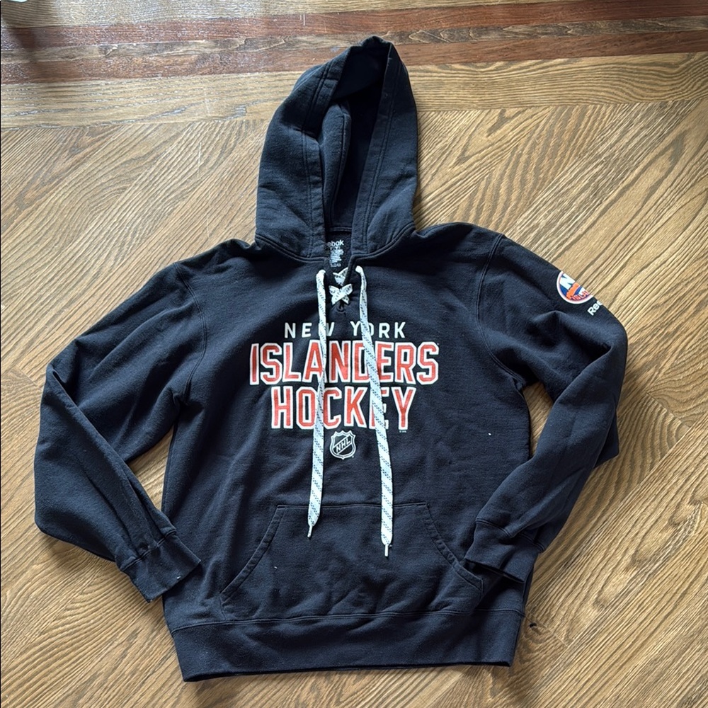 Reebok Black New York Islanders Hockey Hoodie